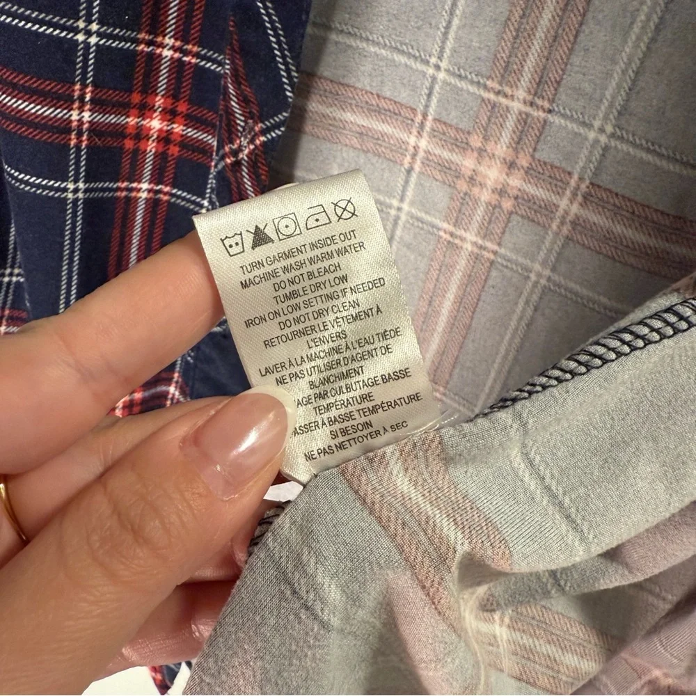 Ardene - Blue and Red Plaid Flannel Shirt - Size M - Picture 5 of 6